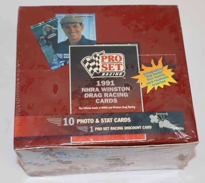 1991 Pro Set NHRA Winston Drag Racing 36 Pack Unopened Box of Trading Cards: 5.5" x 5" x 3.25"