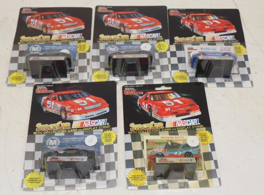 Group of 5 1991 Racing Champions Diecast Racing Stock Cars: 1/64 Scale Cars