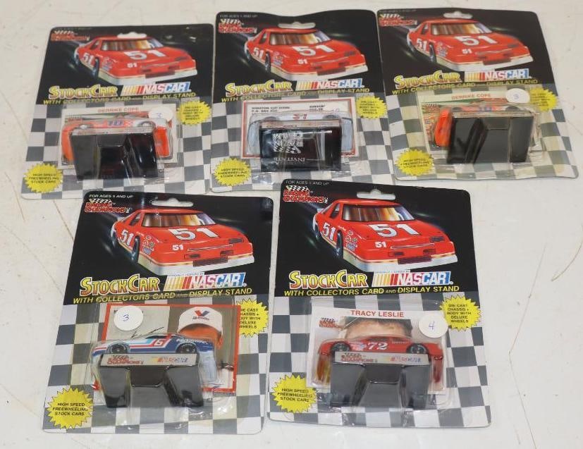 Group of 5 1991 Racing Champion Diecast Racing Stock Cars: 1/64 Scale Cars