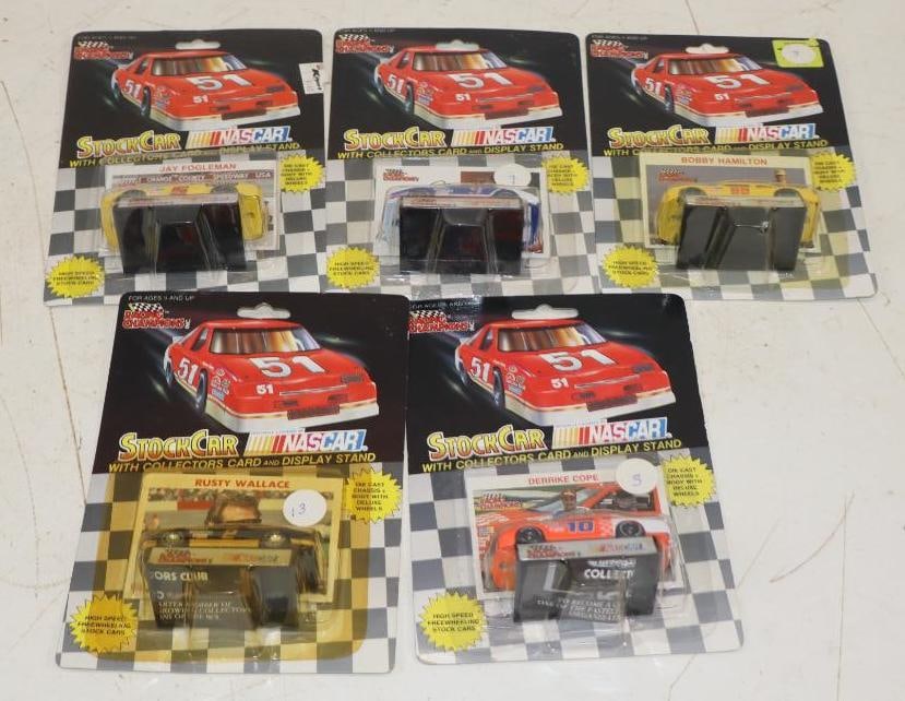 Group of 5 1991 Racing Champion Diecast Racing Stock Cars: 1/64 Scale Cars