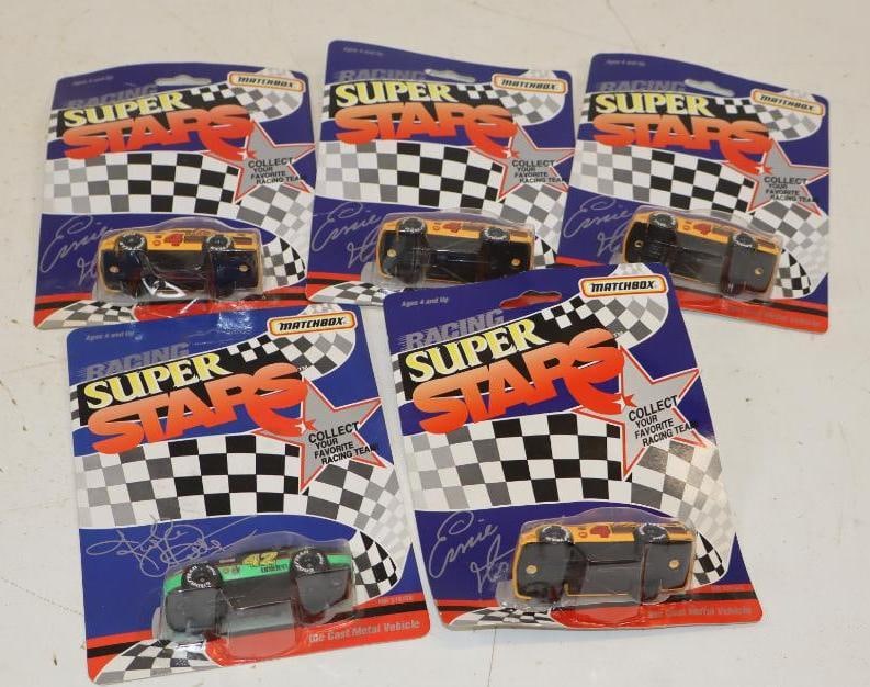 Group of 5 Matchbox Super Racing Stars Diecast Racing Stock Cars: 1/64 Scale Cars