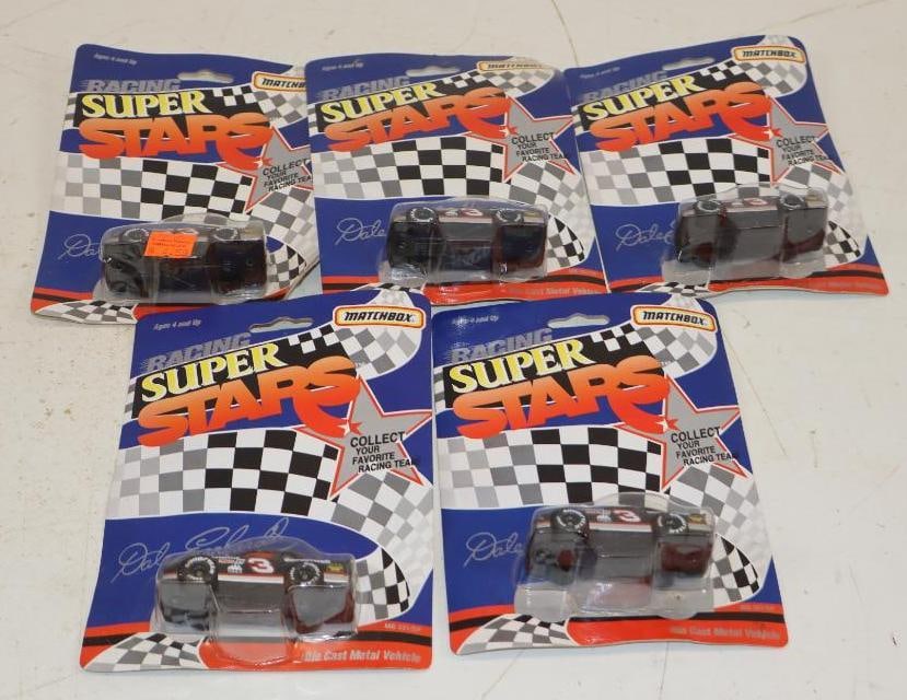 Group of 5 Matchbox Super Racing Stars Diecast Racing Stock Cars Dale Earnhardt: 1/64 Scale Cars
