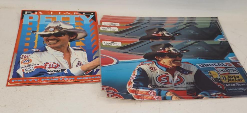 Large Group of Richard Petty Limited Edition Place Mats and Poster Book: 17" x 11" each