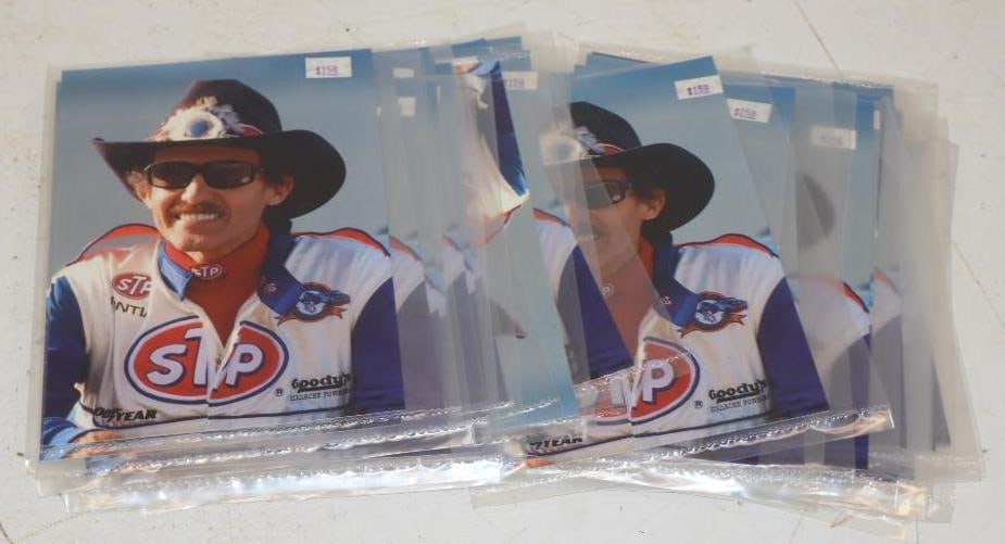 Large Group of Richard Petty Limited Edition 1992 Fan Appreciation Tour Photo Cards: 7" x 5" each