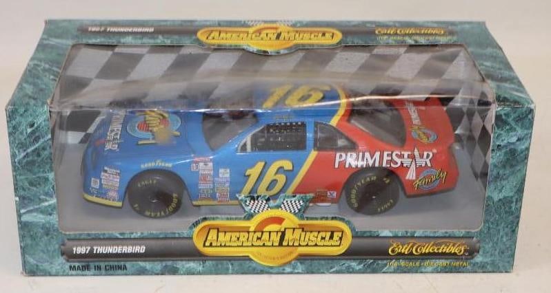 American Muscle 1/18 Scale Die Cast Racing Car Family Channel Car #16: 4.5" x 6" x 7.5"