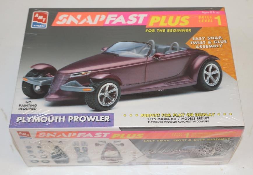 NOS AMT Plymouth Prowler 1/25th Scale Model in Original Box: 9" x 6" x 4"