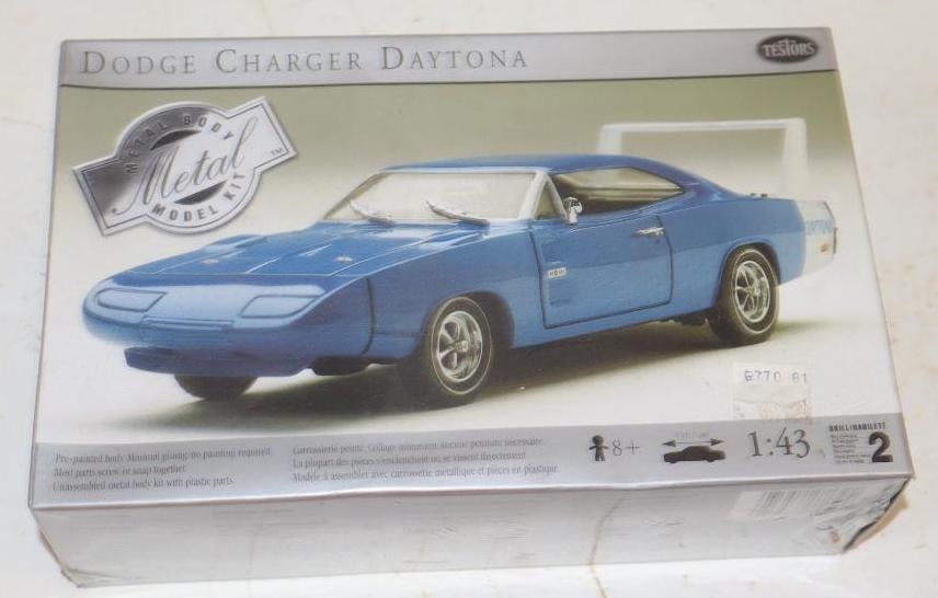 NOS Testors Dodge Charger Daytona 1/43 Scale in Original Box: 8" x 5" x 2.5"