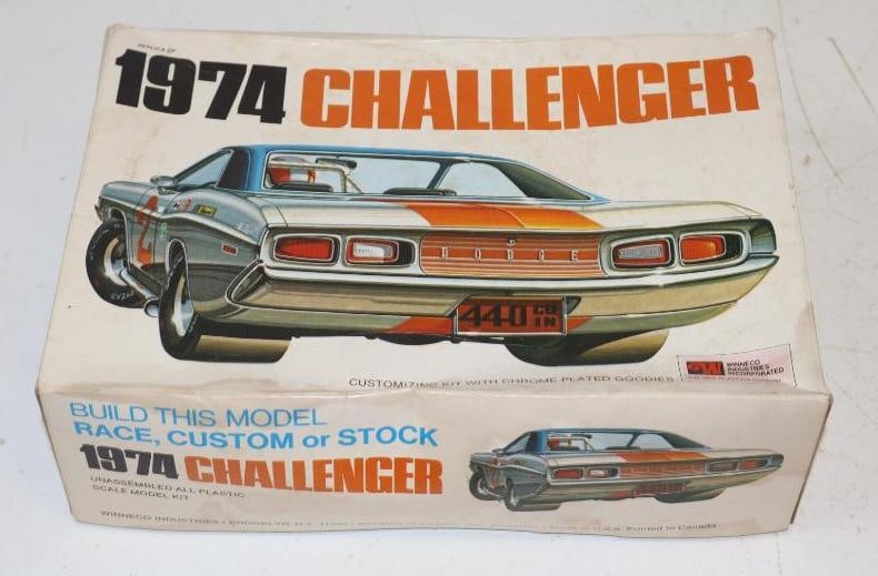 1974 Winneco Challenger Scale Model In Original Box: 8.5" x 6" 2.75"