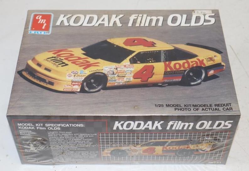 NOS AMT Kodak Film Olds Nascar 1/25 Scale Model In Original Box: 9" x 6" x 4"