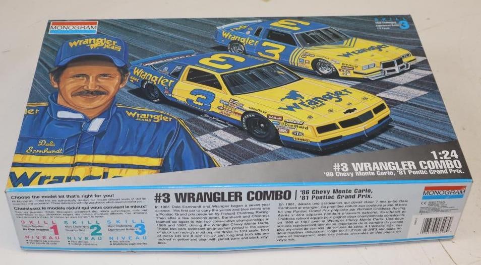 Monogram #3 Wrangler Racing Combo Stock Car 1/24 Scale Models In Original Box (1 of 4)