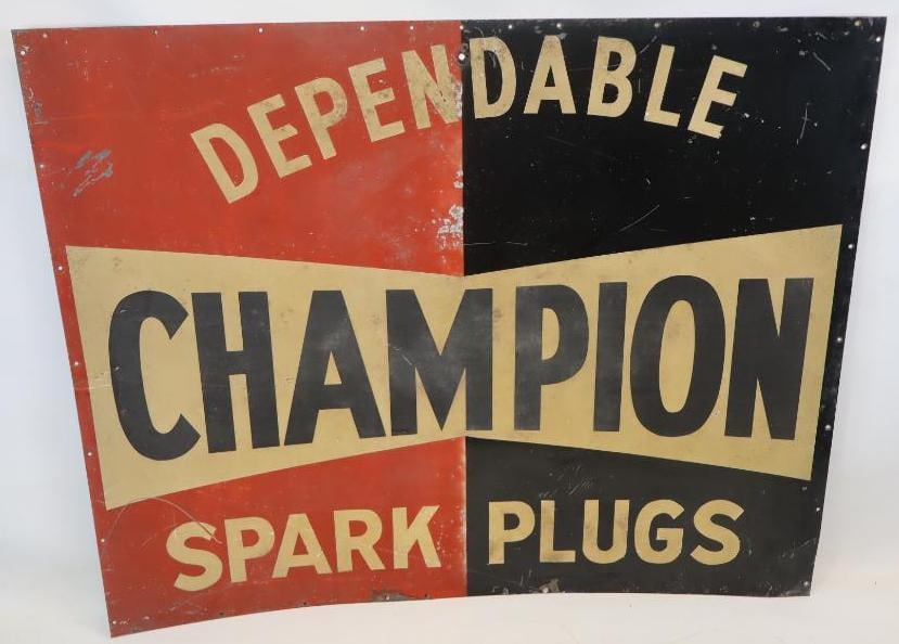 Large Champion Spark Plugs Advertising Sign (1 of 10)