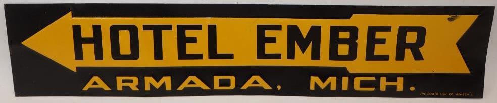 Hotel Ember of Armada MI Embossed SST Sign (1 of 5)
