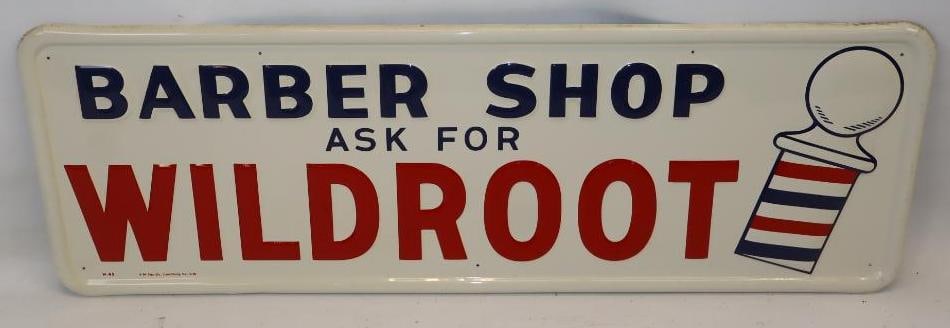 Barbershop Wildroot Embossed SST Sign (1 of 6)