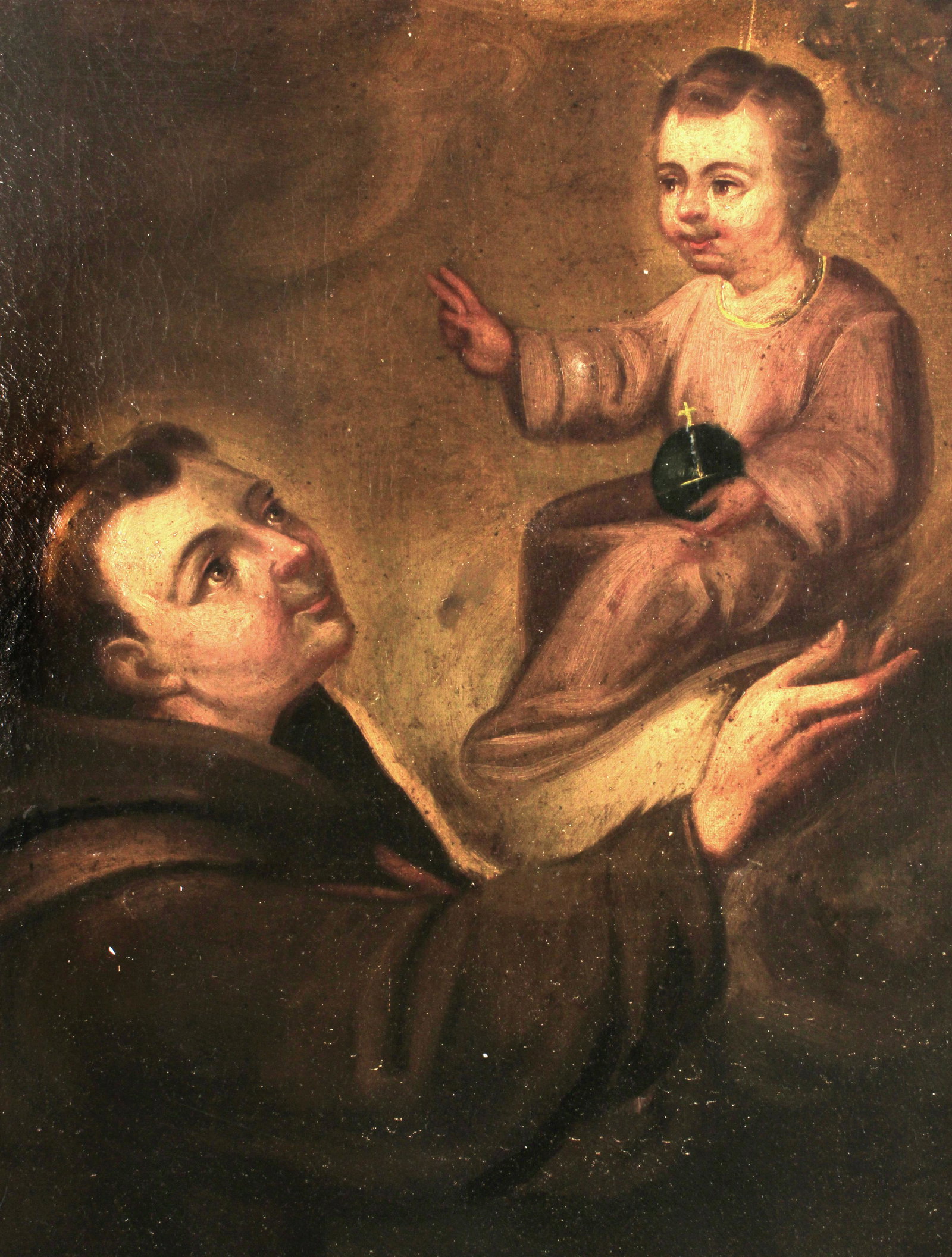 18th century Spanish school: Escuela espaÃ±ola siglo XVIII. "San Antonio de Padua", Ã³leo sobre lienzo, 82x62 cm.
