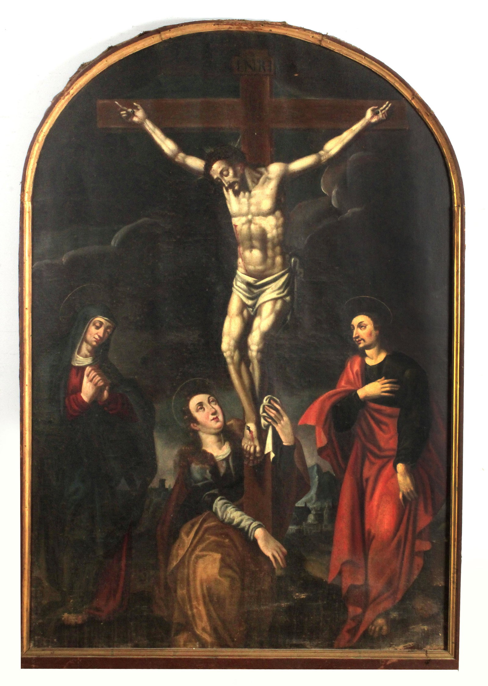 17th century Spanish school: Escuela espaÃ±ola siglo XVII. Calvario, Ã³leo sobre lienzo, 157x107 cm.