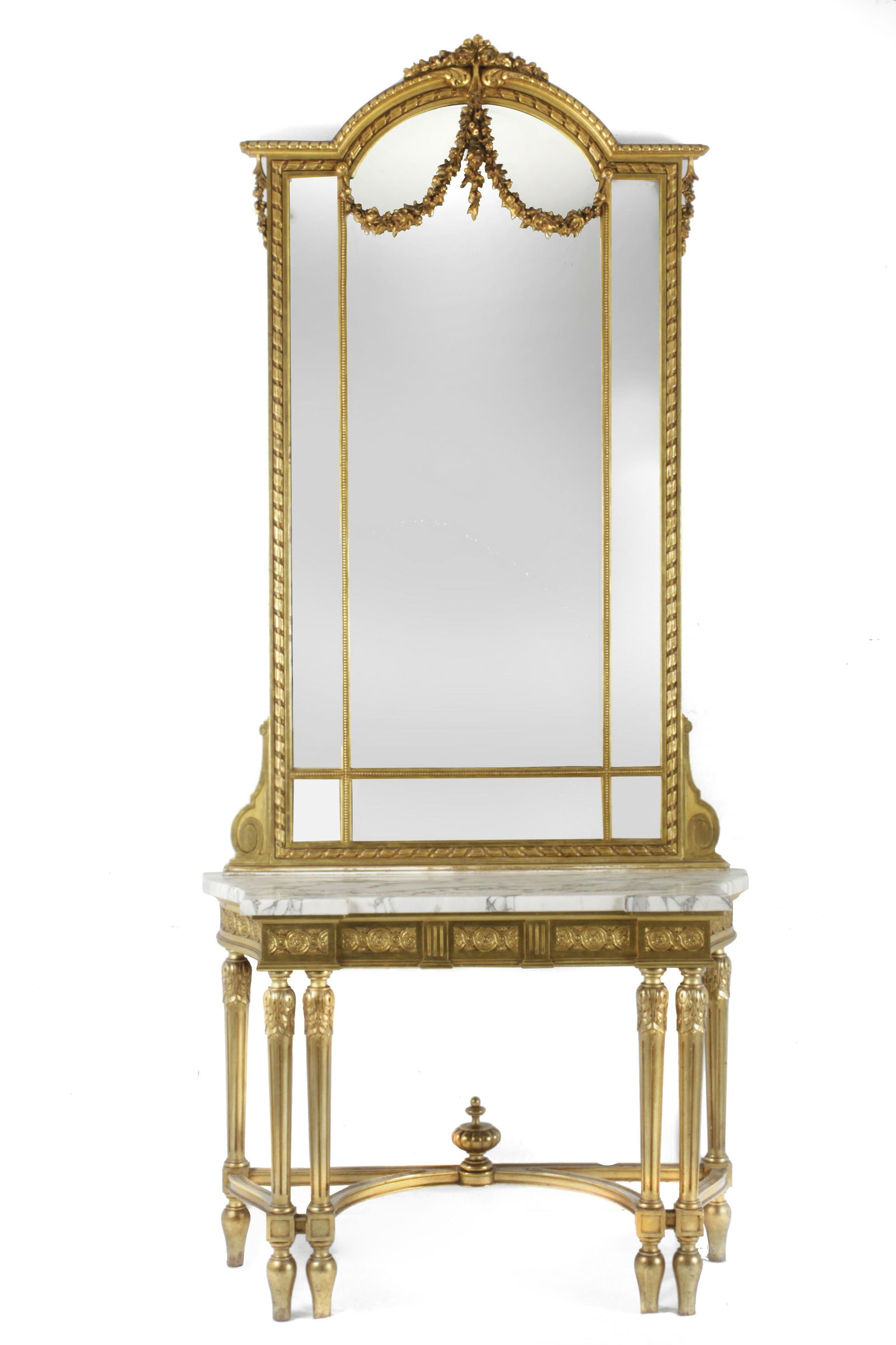 A 20th century Louis XVI style console table and mirror (1 of 2)
