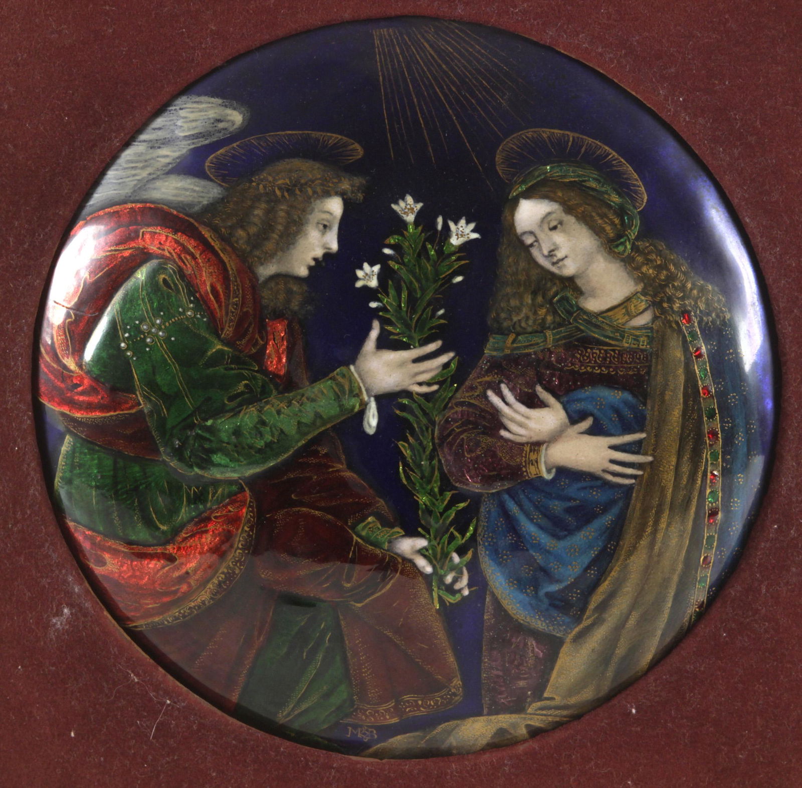 A 19th century devotional plaque in Limoges enamel (1 of 1)