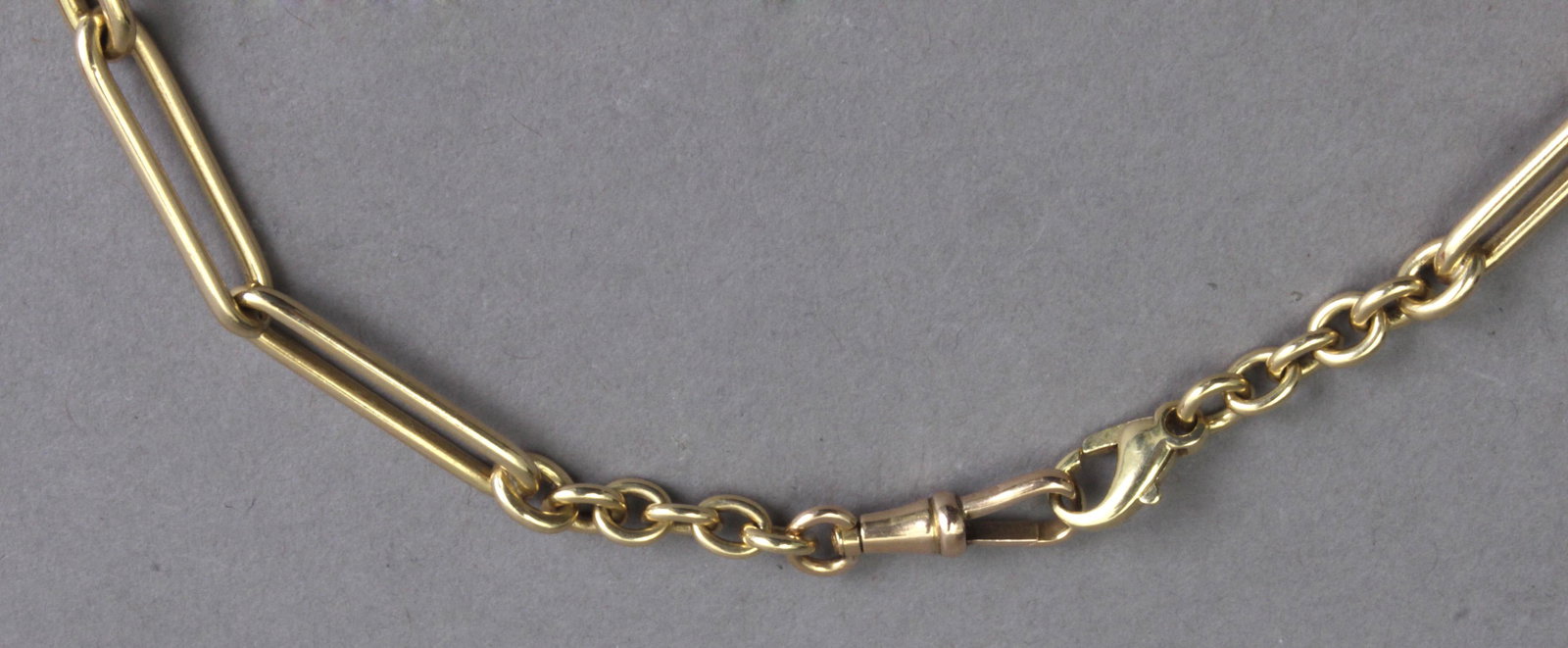 An 18k. yellow gold link necklace (1 of 3)