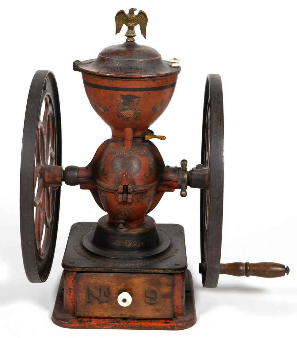 OLD Large Enterprise No. 9 Coffee Grinder or Mill,: OLD Large Enterprise No. 9 Coffee Grinder or Mill. 28" high. Excellent condition