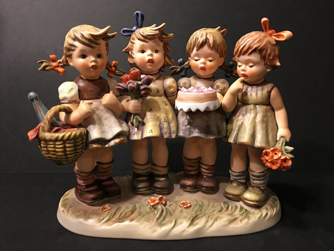 Large Hummel Figurines "We Wish You The Best" #600, tmk (1 of 6)