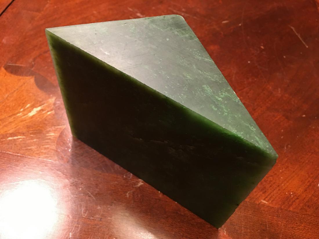 Large Spinach Green Jade Rough, weighs about 2,150 (1 of 5)