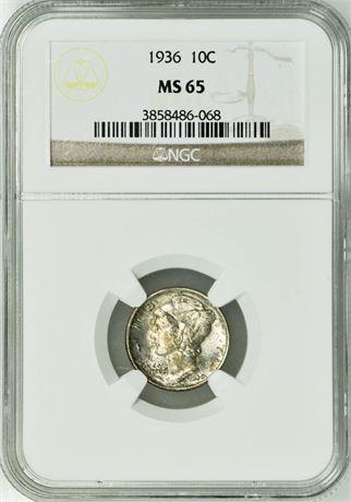 1936 Mercury Dime NGC MS-65 (1 of 3)