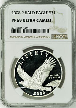 2008 Bald Eagle Silver Dollar Commemorative NGC PF-69 (1 of 3)