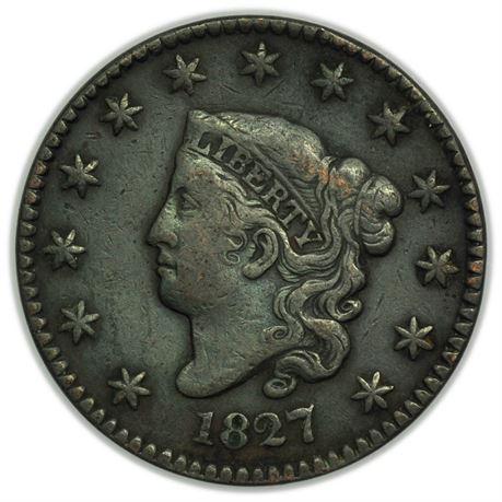 1827 Coronet Head Large Cent (1 of 2)