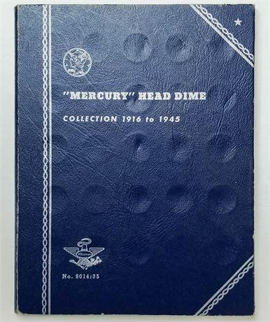 71 Coin Lot. Mercury Dime Album Less Three Key Dates (1 of 4)