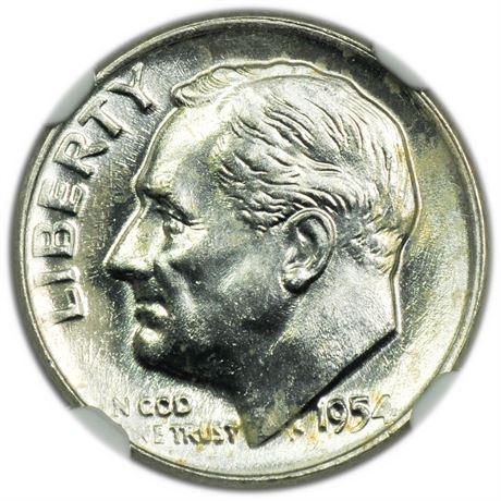 1954-D Roosevelt Dime NGC MS-66 FT (1 of 3)