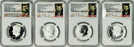 Lot of 4 Coins. 2014 -P -D -S -W Silver Kennedy Half (1 of 5)