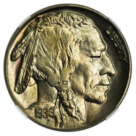 1936 Buffalo Nickel NGC MS-65 (1 of 5)