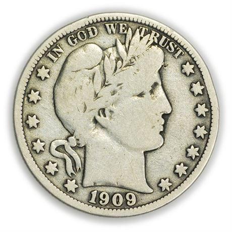 1909 Barber Half Dollar (1 of 2)