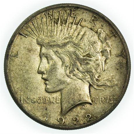 1922-S Peace Dollar: 1922-S Peace Dollar Estimate: $35