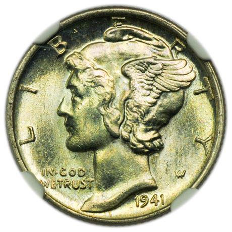 1941 Mercury Dime NGC MS-65 (1 of 5)