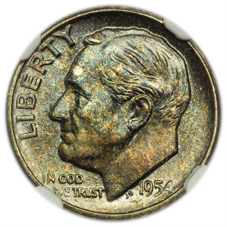 1954 Roosevelt Dime NGC MS-66 (1 of 5)