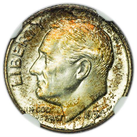 1954-D Roosevelt Dime NGC MS-65 FT (1 of 3)
