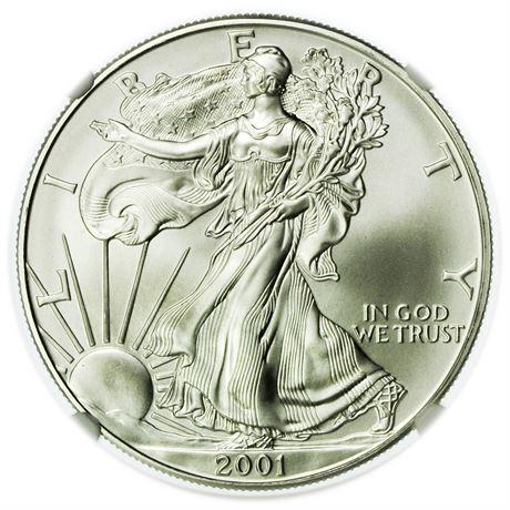 2001 Silver Eagle NGC MS-69 (1 of 3)