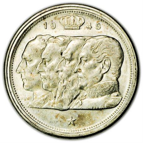 BELGIUM KM# 139.1 1949 100 Francs: BELGIUM KM# 139.1 1949 100 Francs Estimate: $25