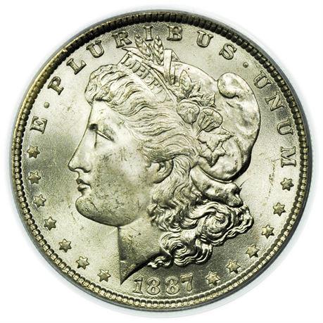 1887 Morgan Dollar PCGS MS-62 OGH (1 of 3)