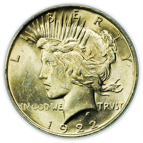1922 Peace Dollar PCGS MS-62 (1 of 3)
