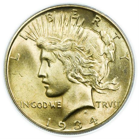 1934-D Peace Dollar PCGS MS-64 (1 of 3)