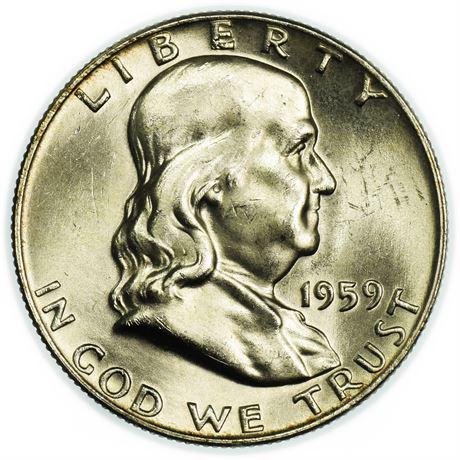 1959 Franklin Half Dollar - High Grade (1 of 2)