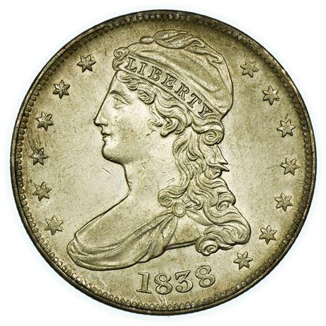 1838 Capped Bust Half Dollar Reeded Edge - High Grade (1 of 2)