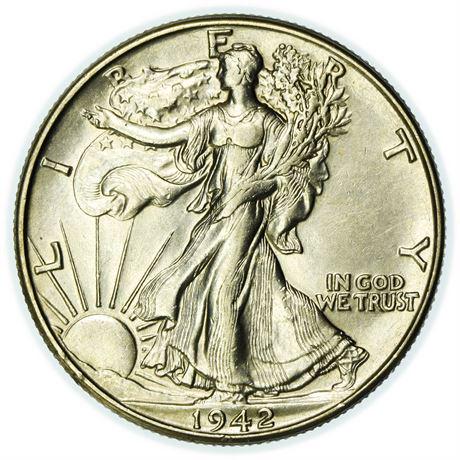 1942 Walking Liberty Half Dollar - High Grade (1 of 2)