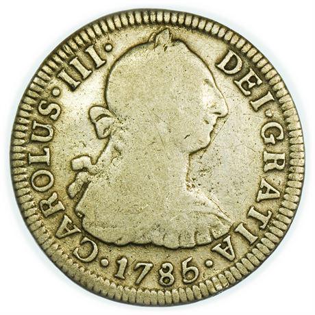 MEXICO. KM#88.2 1785-F Two Reales (1 of 2)