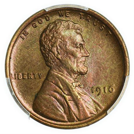1916 Lincoln Wheat Cent PCGS MS-63 BN (1 of 5)