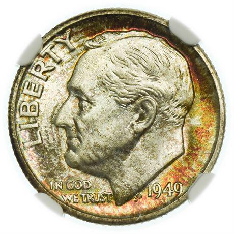 1949-D Roosevelt Dime NGC MS-66 FT (1 of 5)