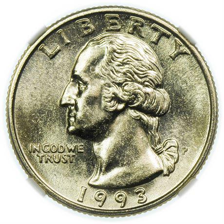 1993-P Washington Quarter NGC MS-66 (1 of 3)