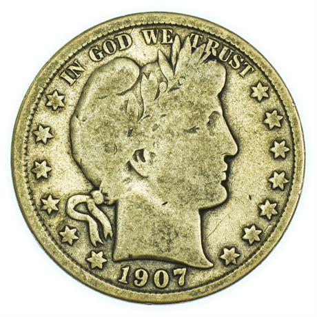 1907 Barber Half Dollar (1 of 2)